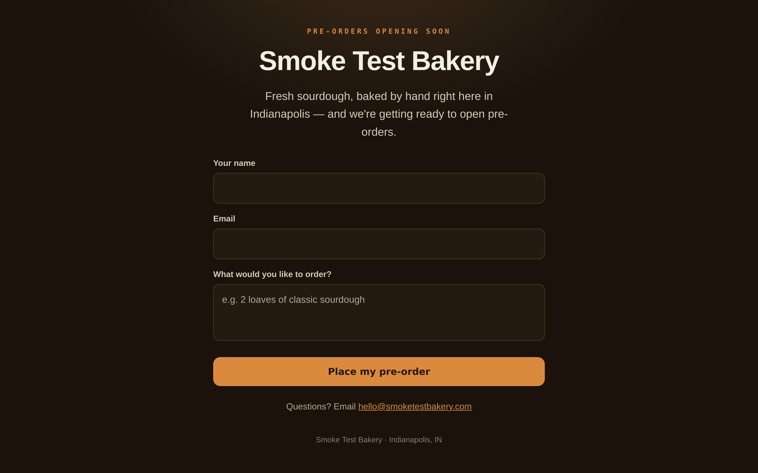 A bakery site built by its own engineer