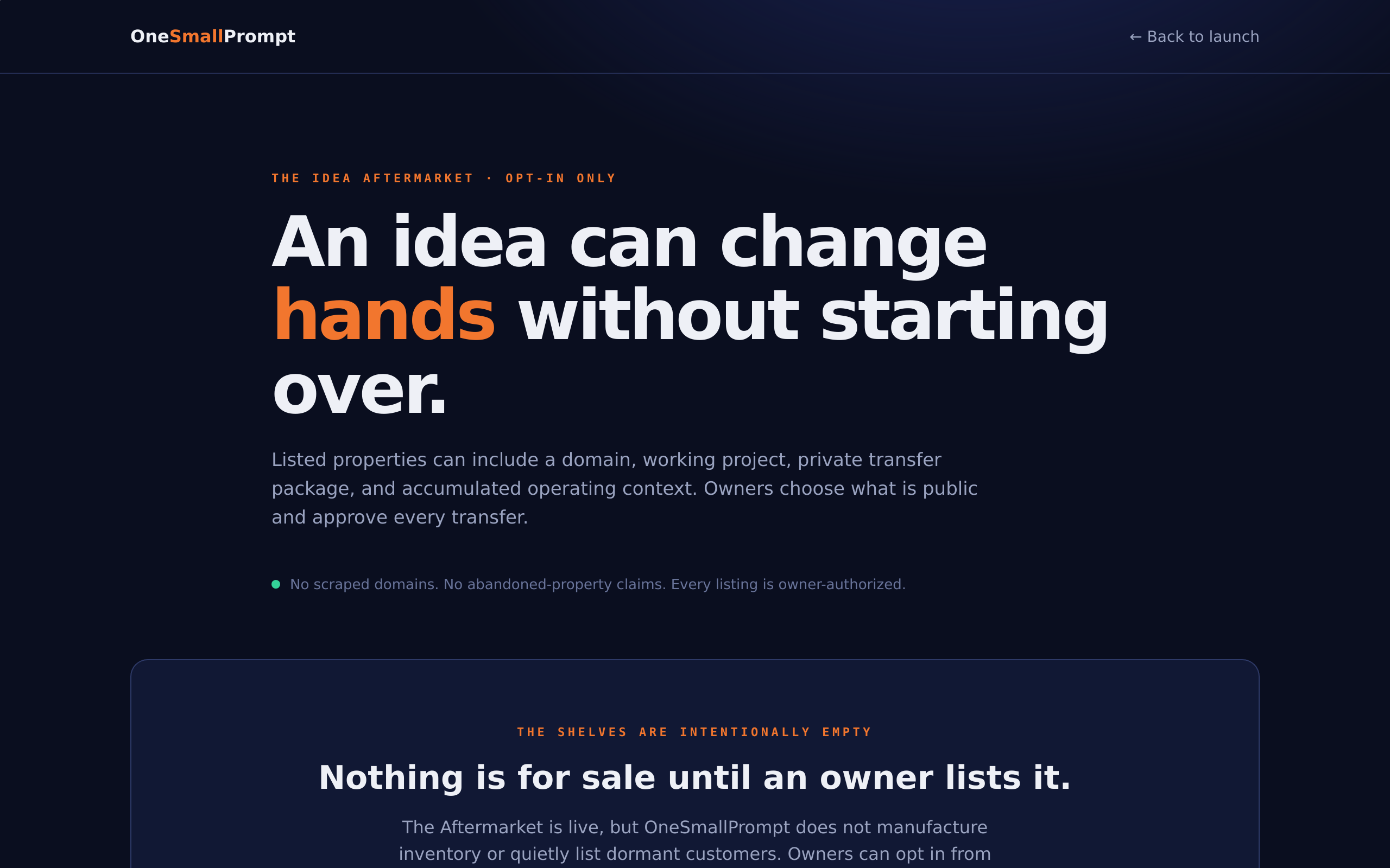 Idea marketplace